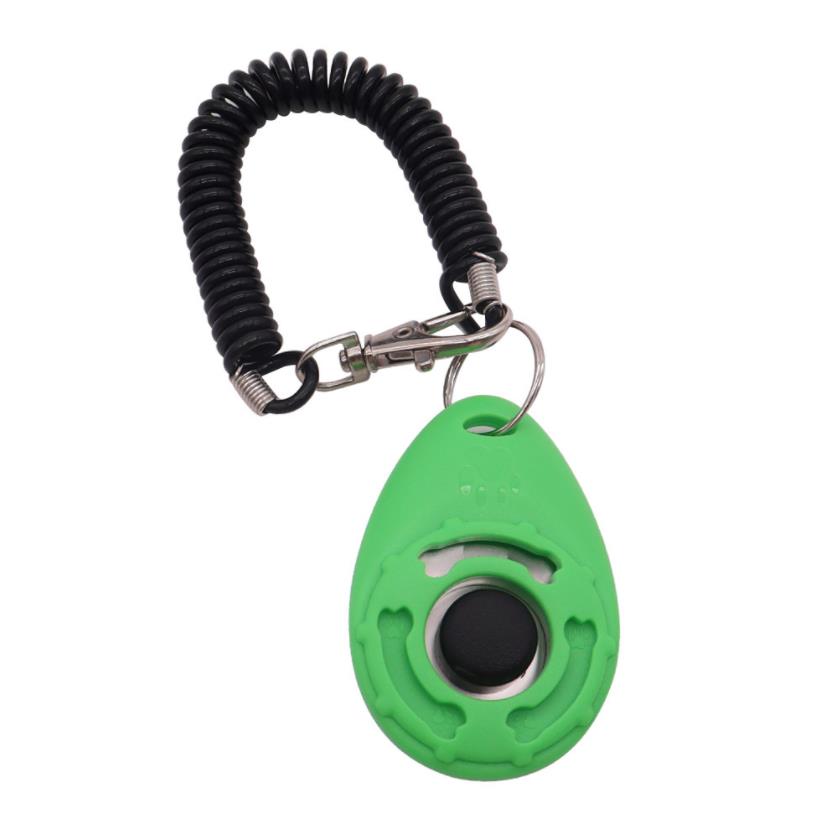 Pet Bark Clicker Deterrents Trainer Pet Dog Puppy Training Adjustable Sound Wrist Key Chain Universal Dog Training Clicker ni387
