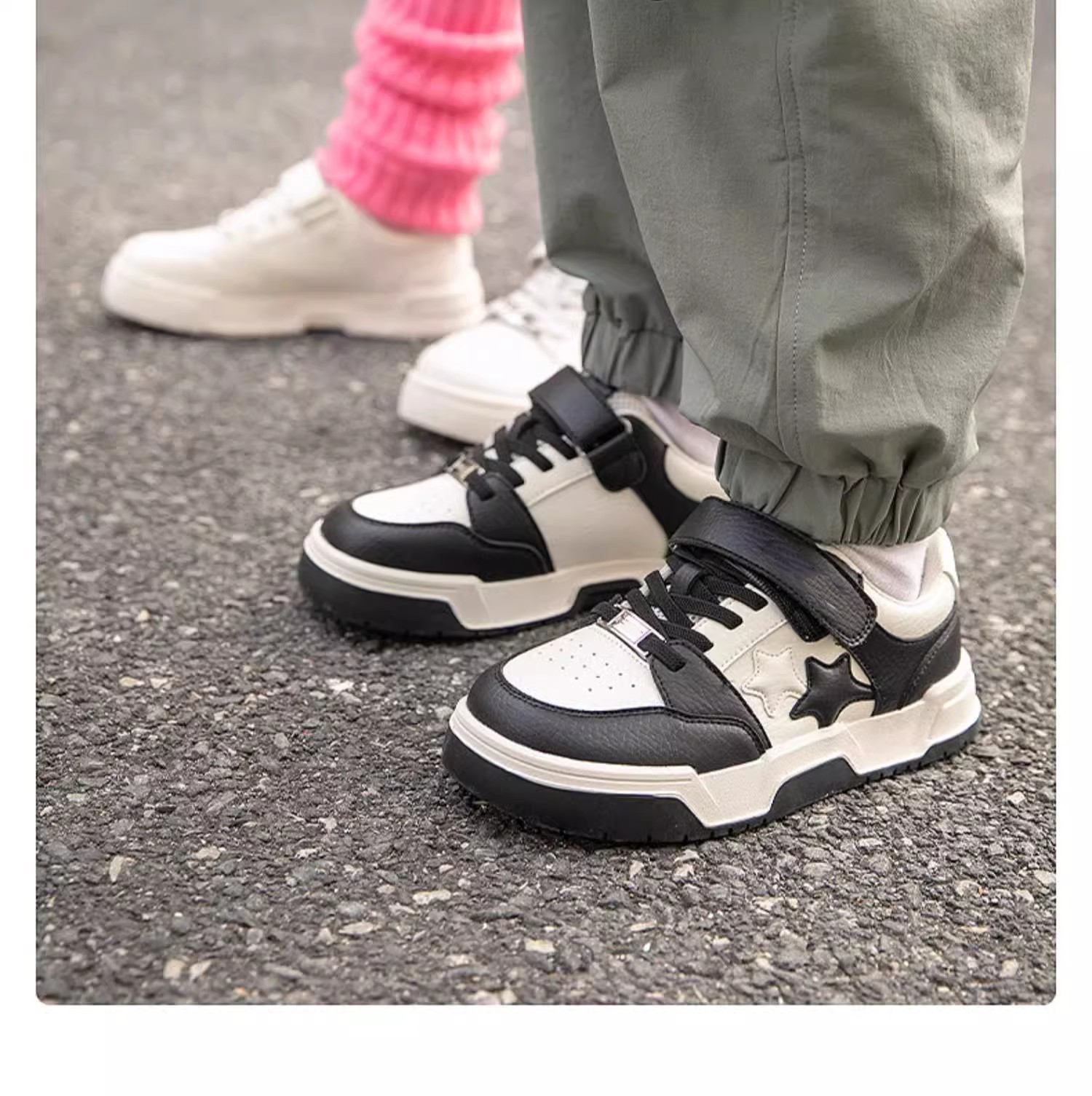 Ariaca Spring and Autumn Children's Sports Shoes, Boys' Little White Shoes, Middle and Large Children's Low Top Shoes, Board Shoes