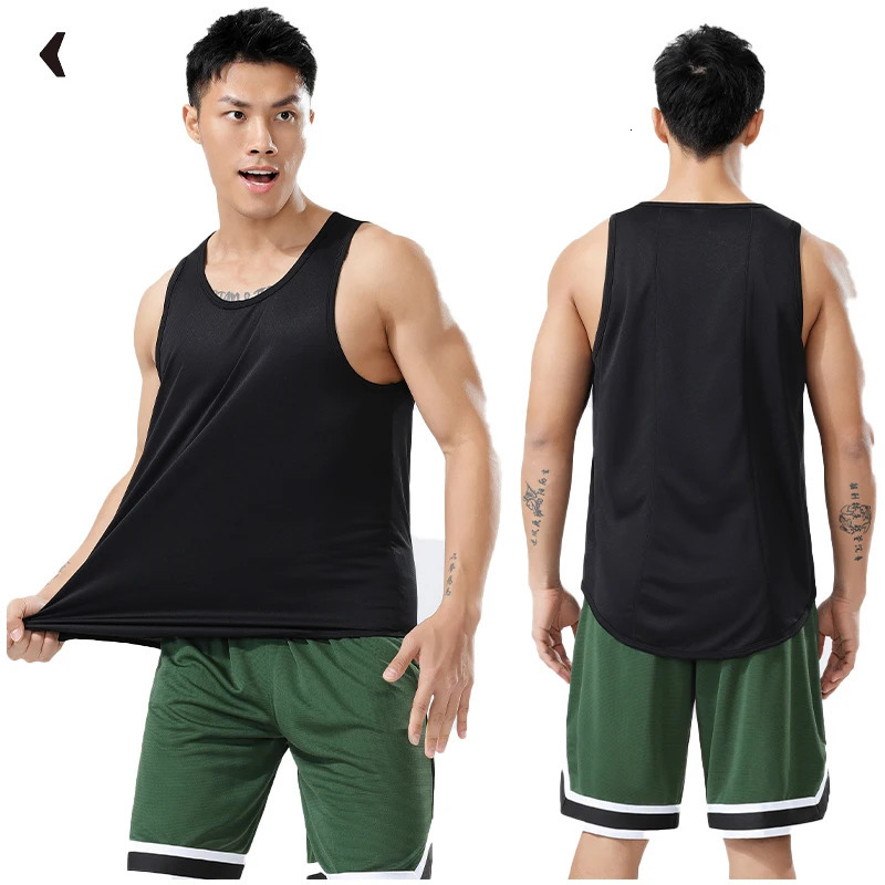 Custom Mens Sports Vest Tights Outdoor Running T-shirt Gym Sleeveless Waistcoat High-elastic Quick dry Fitness Tank Top T001 250320