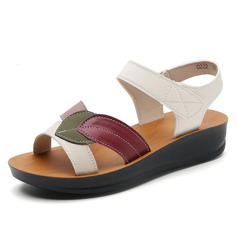 Large size casual soft breathable PU sandals suitable for womens wedge platform Chaussure female trainer Zapatos Mujer 250321BJ - view 5