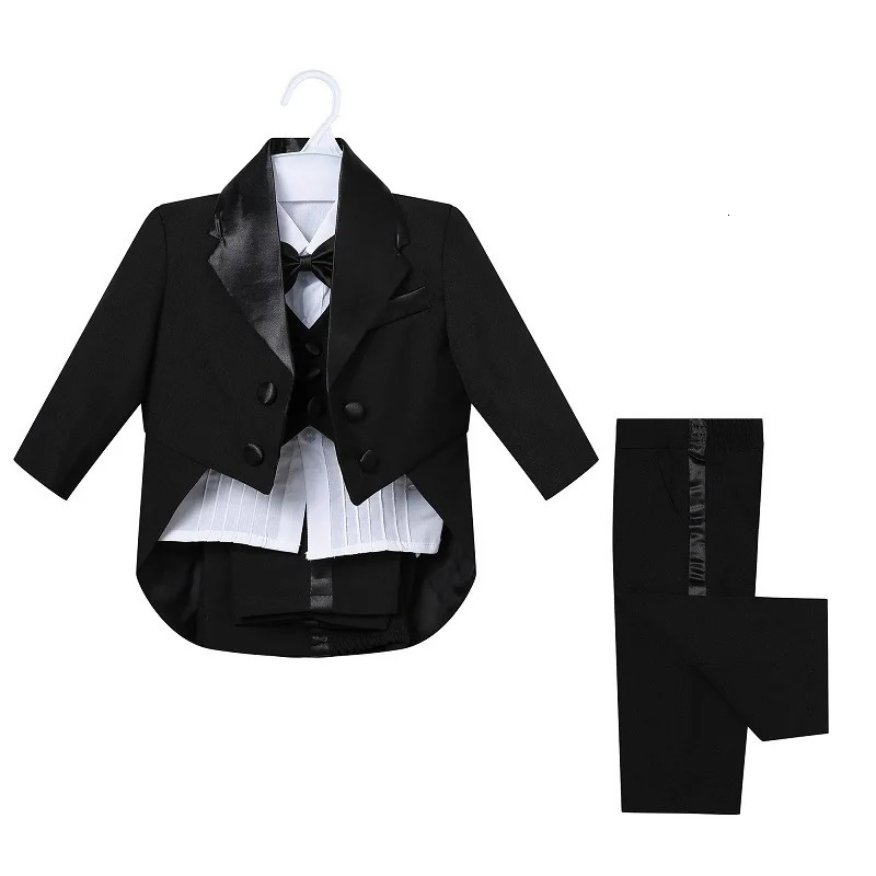 Ring Bearer White Baby Boy Christening Suit Set Cute Baptism Boys Outfits Blessing Outfit Suit Infant Clothes 3 6 9 12 Months 250320
