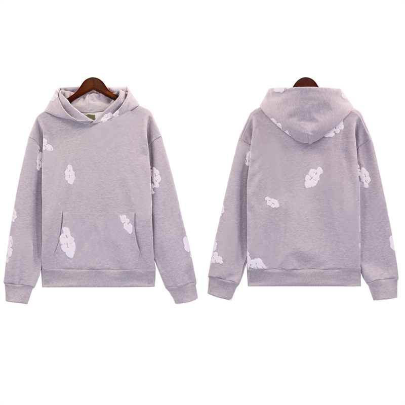 Unisex Designer Hooded Pullovers - Comfortable Loose Fit Cotton Sweatshirts for Men & Women in Classic Black and White 2025