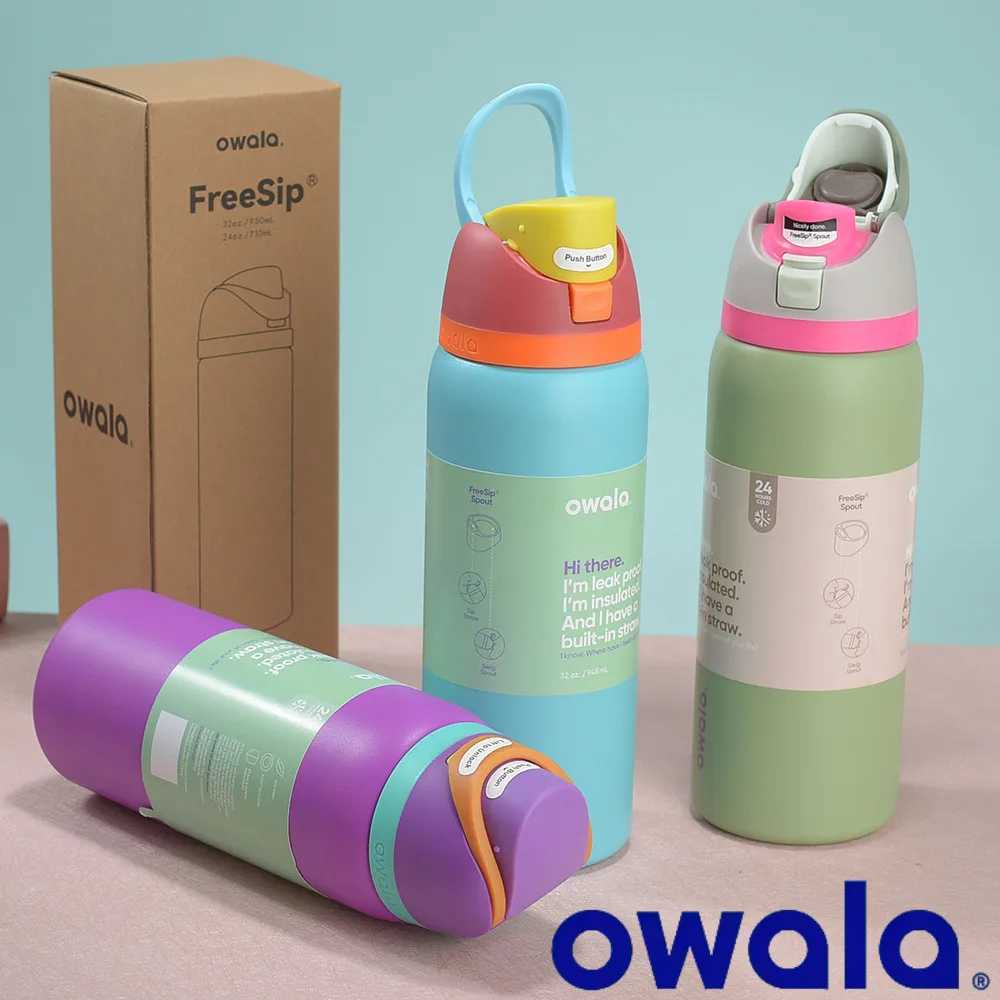 Owala Cup Vacuum Flasks Thermoses Water Bottle Drinkware Thermo Tumbler Stainless Steel Thermal Mug Cold Hot Coffee X250321