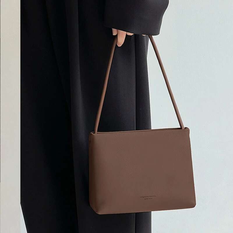 2023 New Autumn Women Small Underarm Bags Genuine Leather Female Messenger Ladies Solid Shoulder Bag Vintage Handbag Coffee