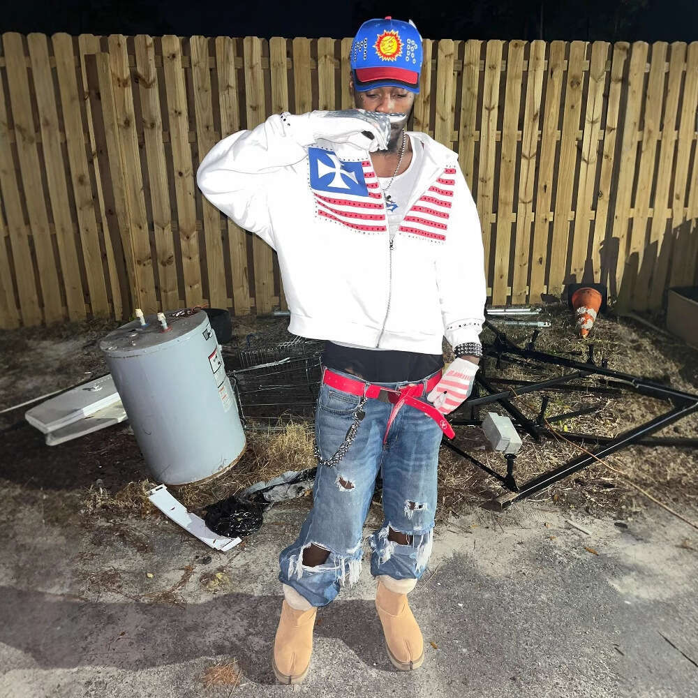 American y2k street patch embroidery loose sports casual zipper hooded sweatshirt jacket