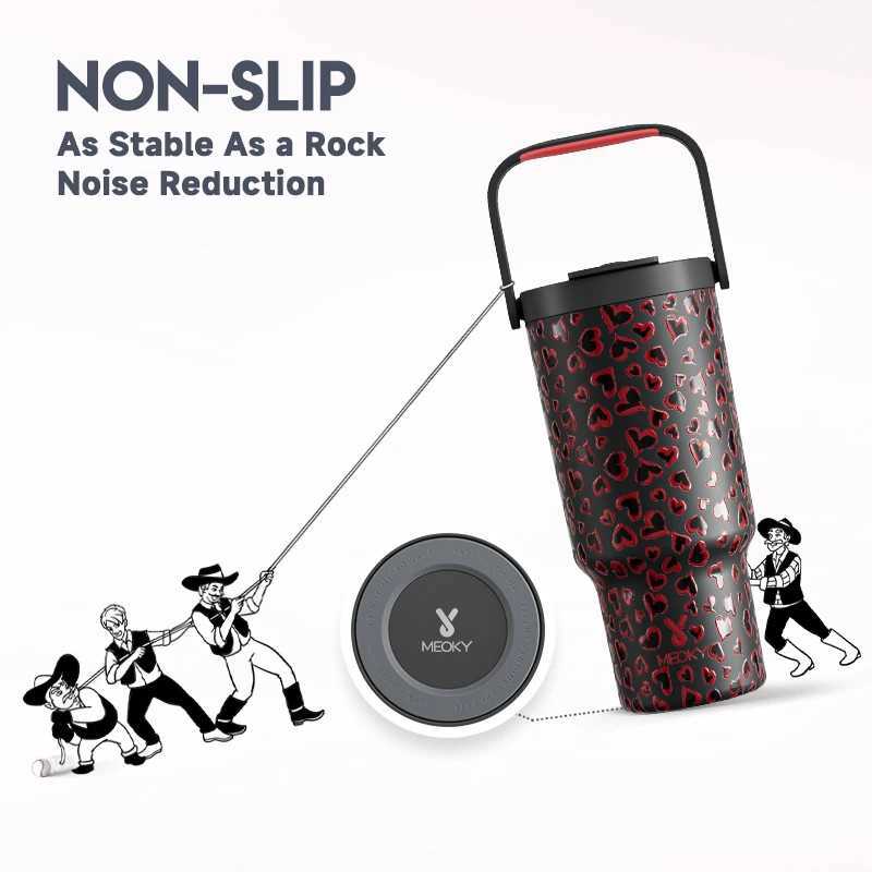 Meoky 40oz/32oz portable drum stainless steel insulated vacuum multi-color holding hot coffee cup wagon cup X250321