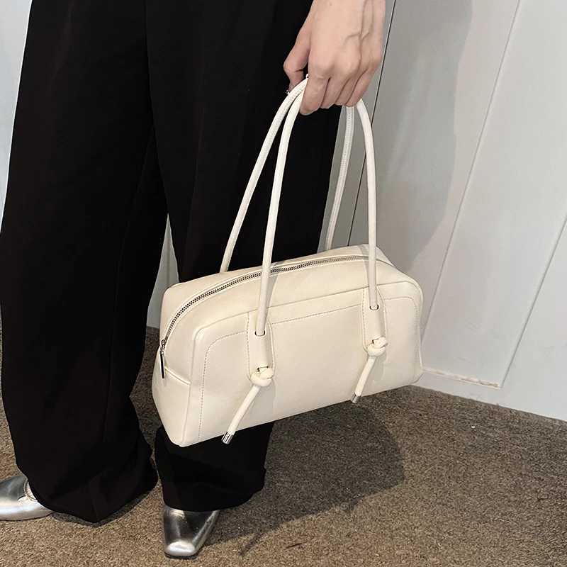 MOODS Retro Shoulder Bags For Women Solid Color Large Capacity Mini Boston Bag Vintage Commute Shopper Totes 2024 Latest Handbag Y250320