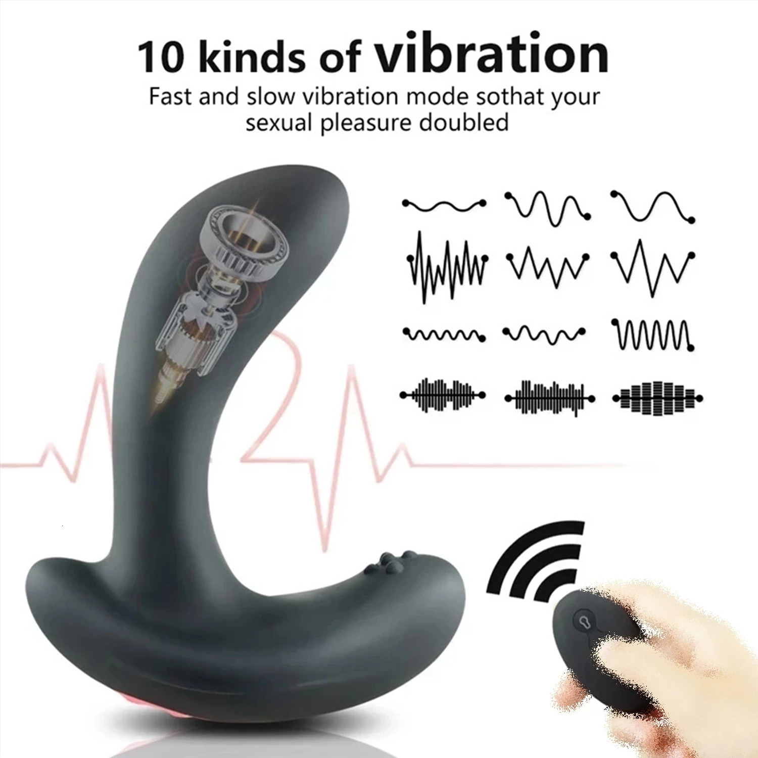 Wireless Remote Control Male Prostate Massage Vibrator Inflatable Anal Plug Expansion Vibrating Anal Sex Toys For Men Woman 250410