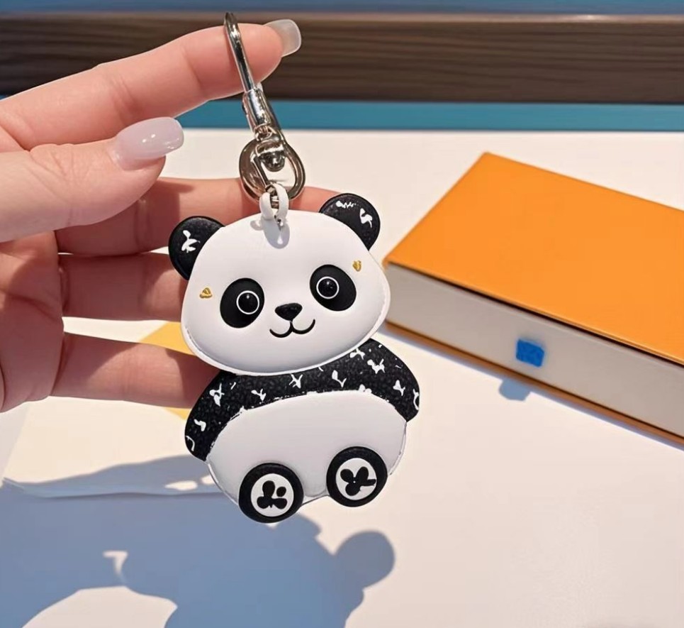 bag charm key car chain Designer Keychains PU Animal Classic Leather Keychain Pendentif Bag Pendant Wallet Brown Flower Mini Keychain