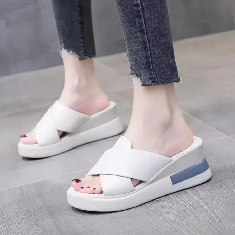 Summer Wedge Platform Sandals Fashion Retro Romen Beach Shoes Womens Casual Peek Toe Soft and Comfortable 250321BJ - view 6