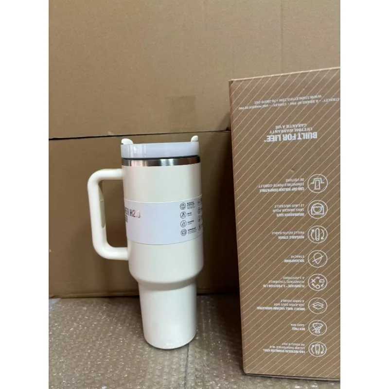 40 ounce insulated stainless steel travel mug with handle cooling for 34 hours and keeping warm for 10 hours X250321