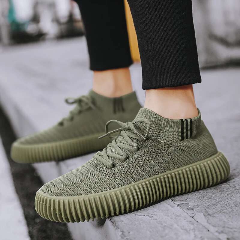 Sneakers Casual Skateboarding Men Flat Brand Fashion Mesh Breathable Non-slip Tennis Sports Shoes Student