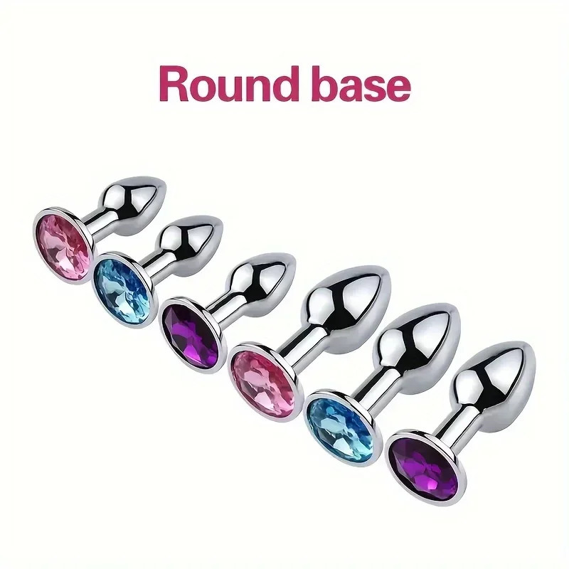 1PC Metal Butt Toys Heart Shaped Anal Trainer Jewel Butt Plug Kit SM Adult Gay Anal Plugs 250320