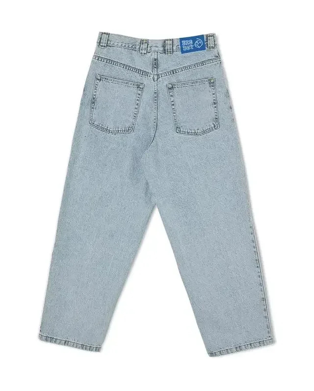 Polar Big Boy Blue Baggy Jeans Embroidery Jeans Y2K Pants Streetwear Gothic Cartoon Retro Punk Rock High Waist Wide Trouser 250320