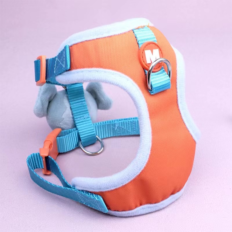 Cartoon Duck Dog Harness and Leash Set Adjustable Puppy Collar Strap Pet Cat Harness Vest for French Bulldog Walking Accessories