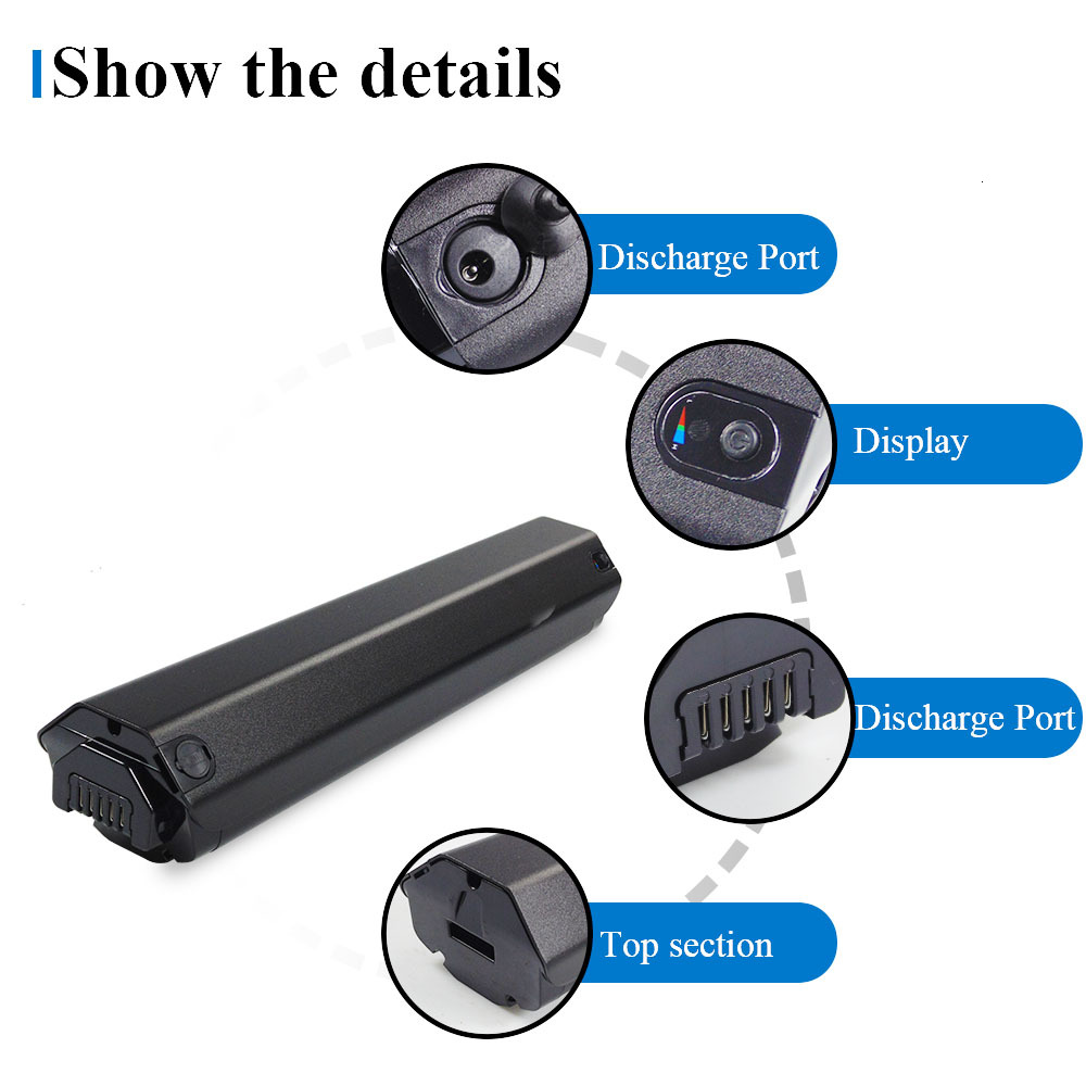 Crussis 36V Integrated Battery 11.6Ah 13Ah 16Ah 17.5Ah for AWB Crussis Lectron Haven Power Flow Wave Pedelec Akku Replacement