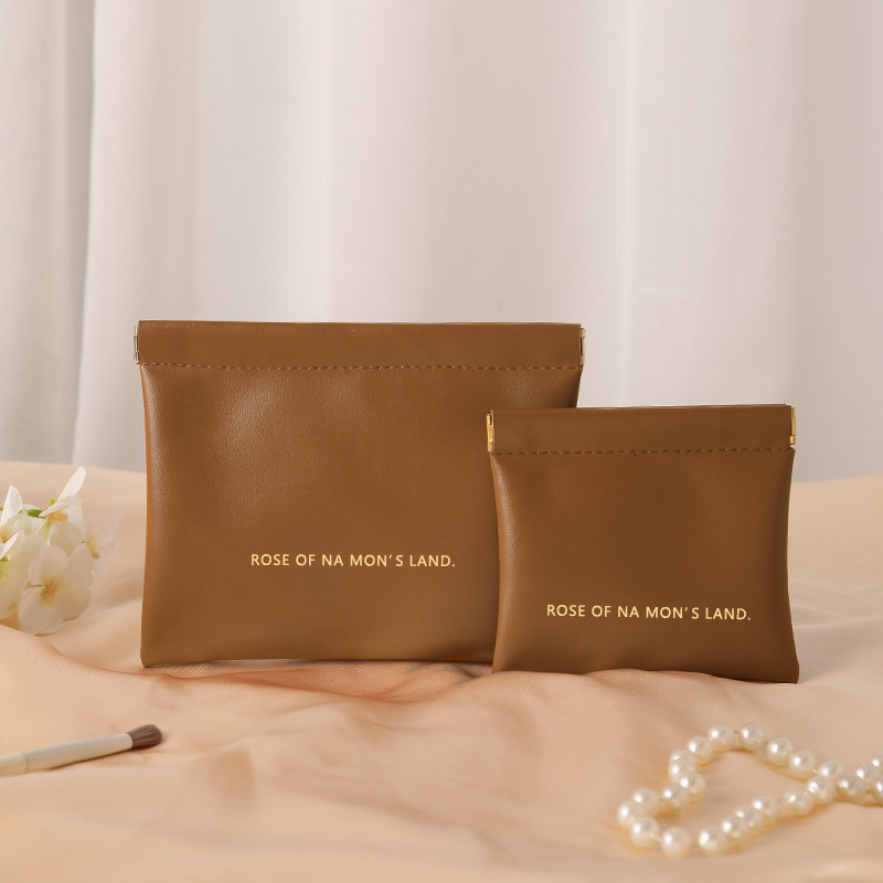 2025S Trend Designer Bullet Automatic Closing Magnetic Earphone Storage PU Coin Purse Mini Portable Lipstick And Makeup Bag