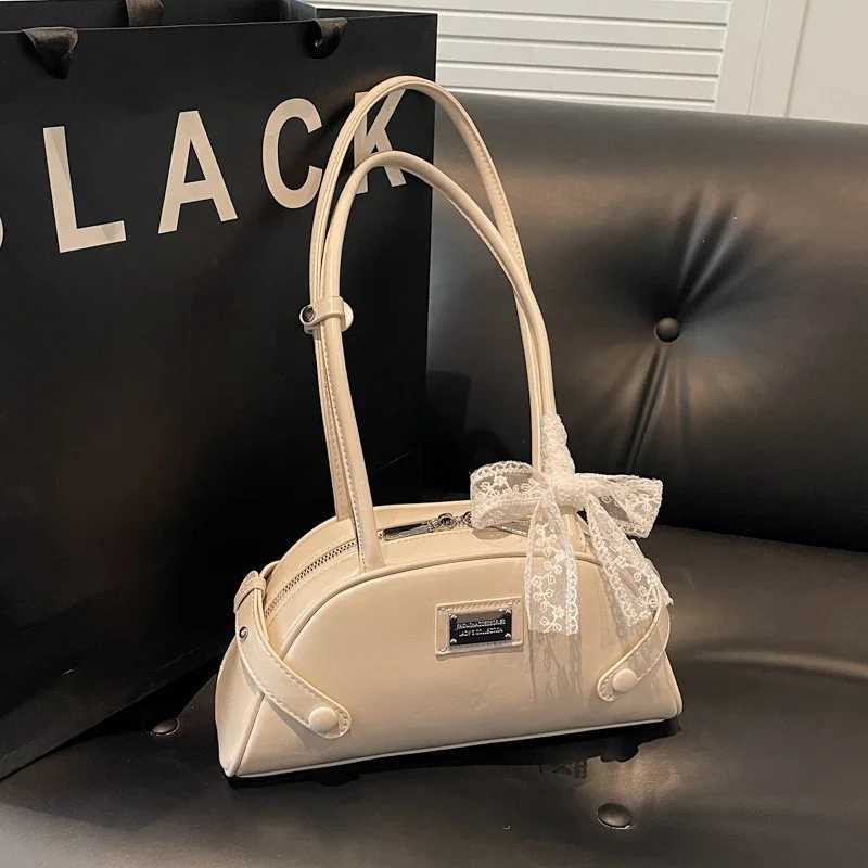 2025 Ribbon Bow PU Popular High Quality Handbag for Women Solid Color Trendy Zipper Simple Fashion Designer Shoulder Bag Y250319