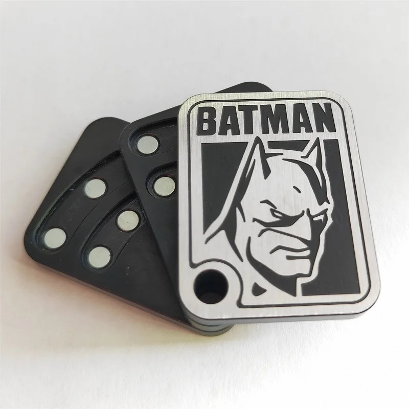 Custom Stainless steel metal Joker Magnetic Fidget push Slider EDC Haptic three layer AKQ Poker Fidget Spinner 250320