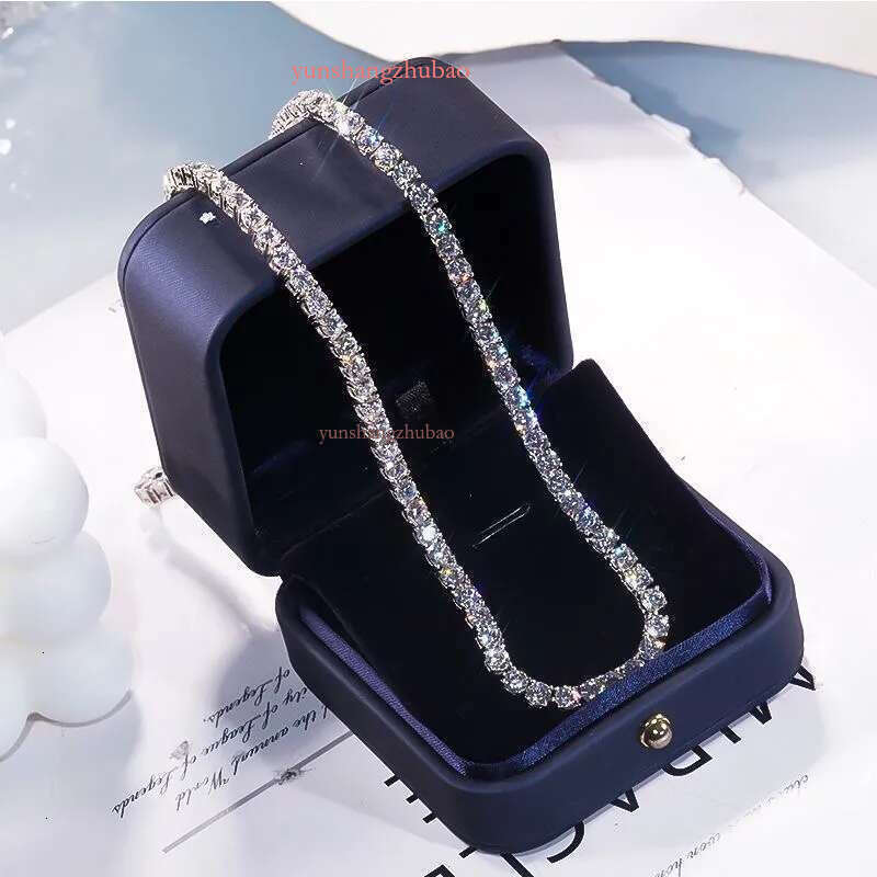 moissanite necklace designer jewelry cuban k Hip Hop Necklace Pass Dia Tester Vvs Moissanite Iced Out bracelet chains for men tennis chain