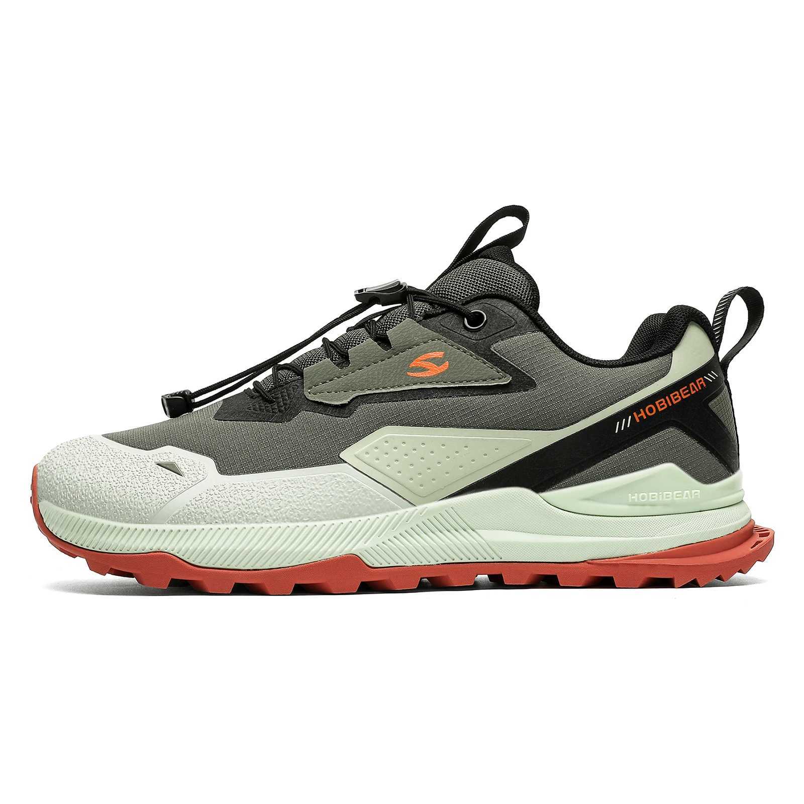 HOBIBEAR Mens Hiking Shoes with Warm Elastic Band Anti slip Sports Shoes Comfortable Outdoor Travel Running Shoes Y250320