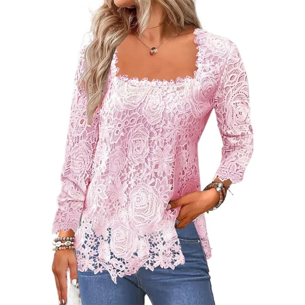 Top Tshirts fashionable clothing vintage womens streetwear lace Harajuku casual elegance summer and spring 250311