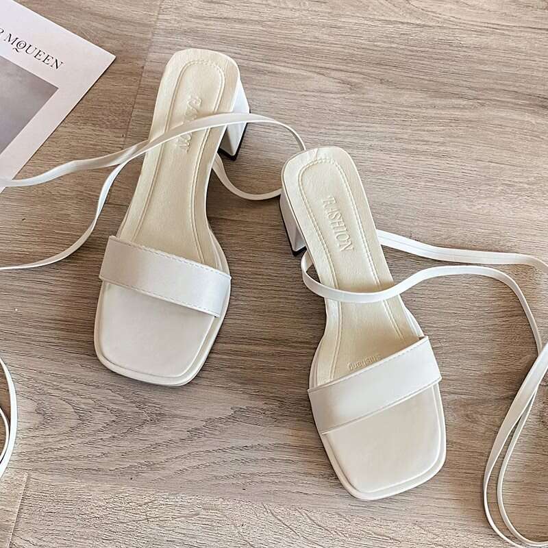 High Heel Summer Dress Thick Heel High Heels Versatile And Fashionable Strap Sandals Women S Style Fairy New Style