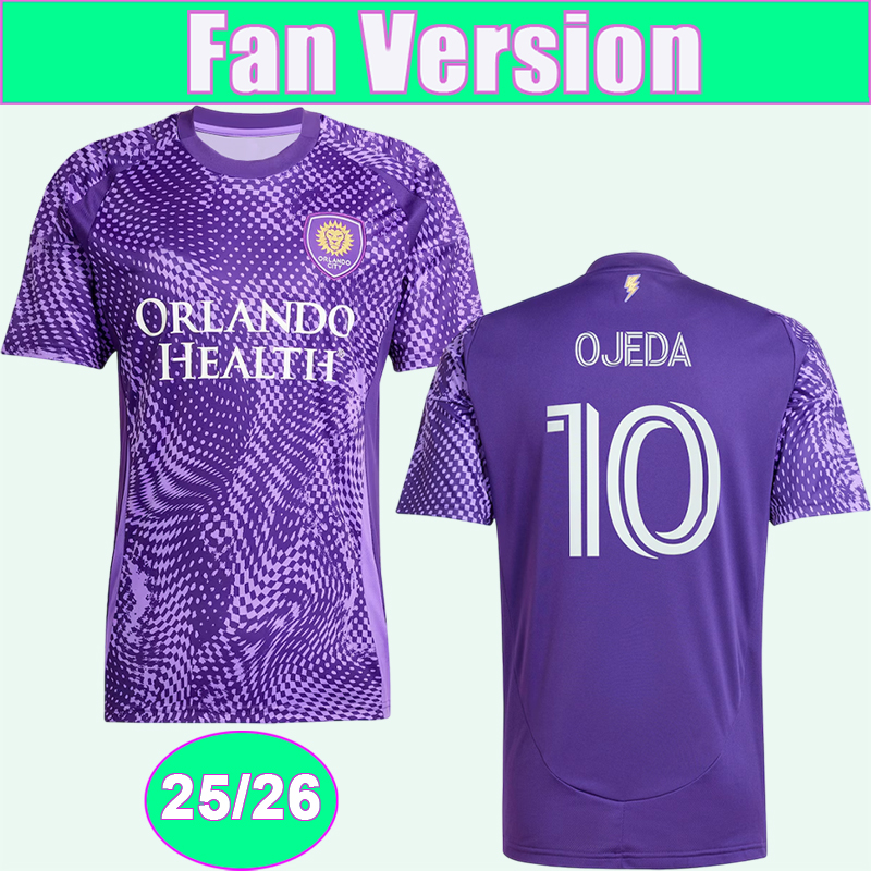 25 26 Orlando City Mens Soccer Jerseys JANSSON L.MURIEL OJEDA McGUIRE PASALIC Home Football Shirts Short Sleeve Adult Uniforms