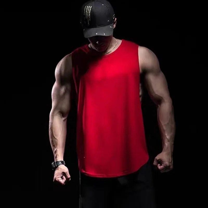 Mens Gym Tank Top Fitness Training Clothing Quickdrying Loose Bodybuilding Sleeveless Shirt Men Fashion Basketball Vest 250320
