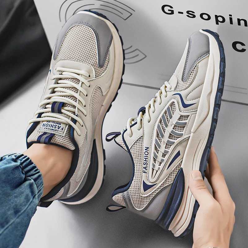 2025 Fashion Mens Sports Shoes Mesh Casual Shoes Lac up Mens Shoes Lightweight Vcanize Shoes Walking Sports Shoes Zapatillas Hbre Y250320