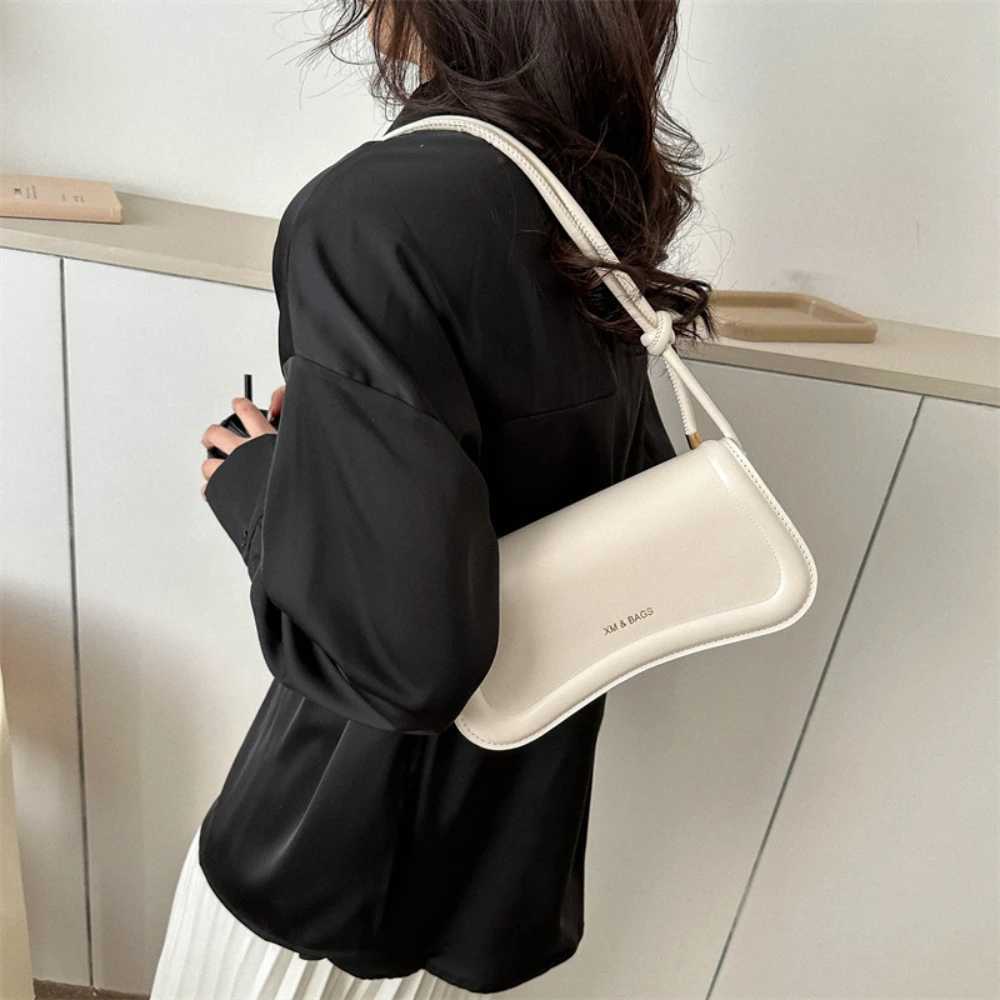 Ladies Shoulder Crossbody Bags PU Leather Women Underarm Bags Solid Color Small Top-handle Bags Purse Female Daily Handbags Y250319