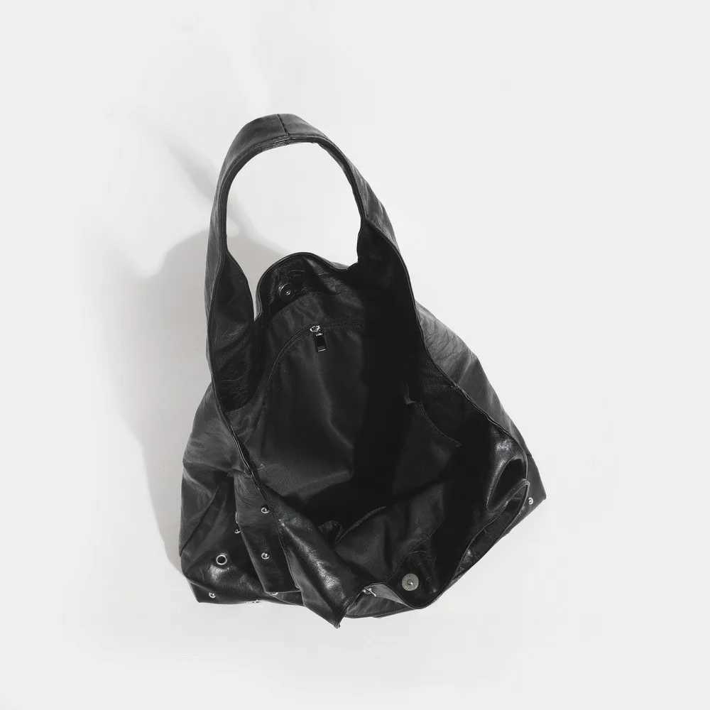 Customized womens luxury designer handbag wallet 2025 new PU oil wax large capacity armpit shoulder Y250320