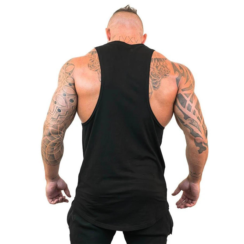 Men Summer gyms clothing Fitness mens Stringer Tank Top fashion mens cotton Loose breathable sleeveless shirts Vest 250320