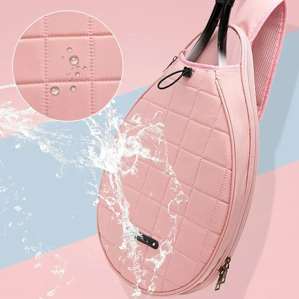 Lightweight Tennis Crossbody Bag Badminton Racket Bag Menwomen Waterproof Suitable for Tennis Badminton with Bottle Cage 250320