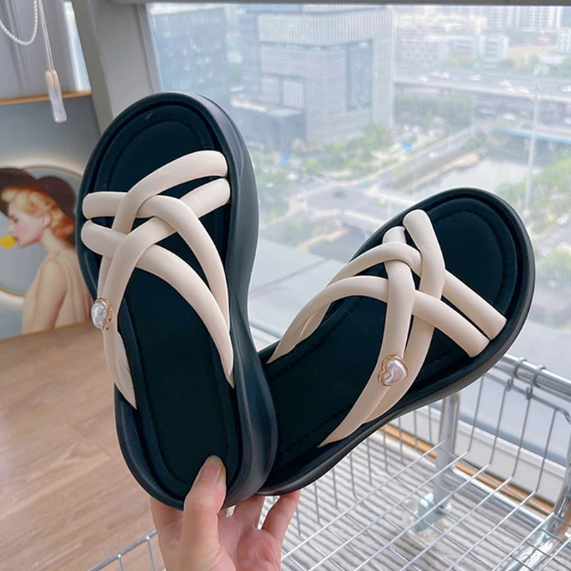 AIYUQI Womens Slippers Thick soled Woven Large Size Comfortable Summer Shoes 250321BJ - view 4