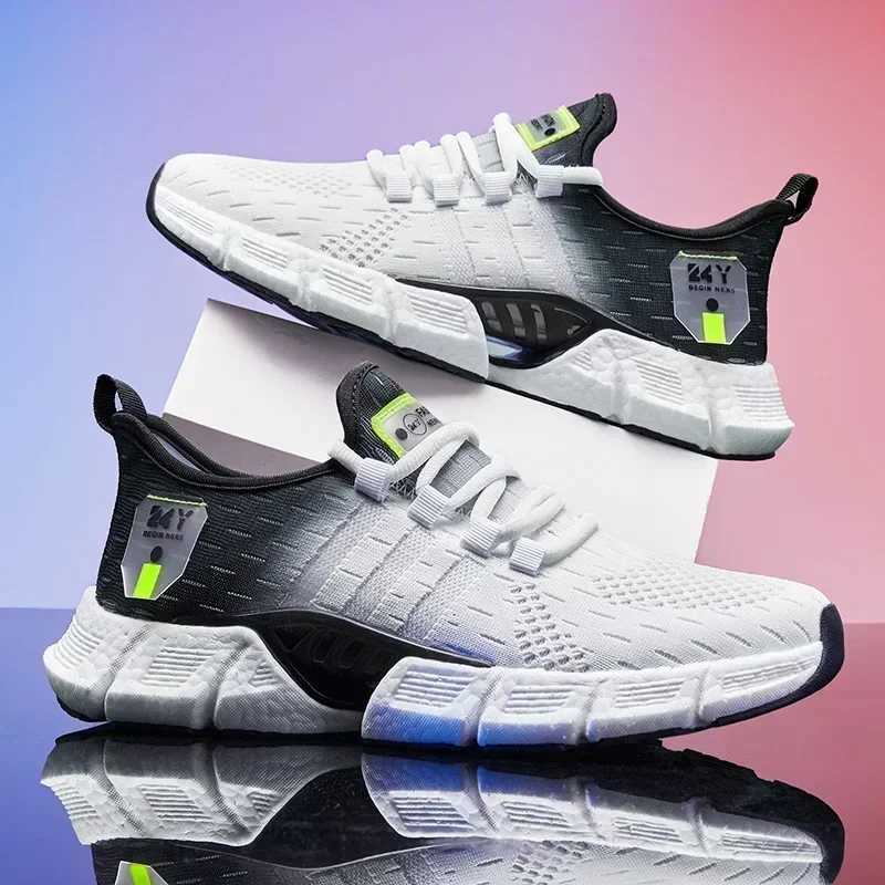 Mens running shoes sports anti slip walking clothes wear-resistant jogging shoes outdoor lightweight soft mens casual shoes Y250320