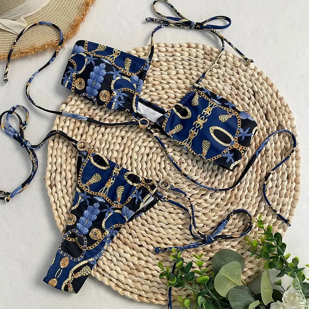 Sexy Bikini Women Summer Beach Swimwear Swimsuit Padded Bathing Suit on Vacation Micro 250320Z