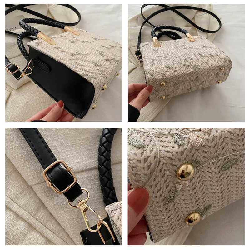 Fashionable summer Str top handbag floral version womens cross body shoulder bag womens designer gift handbag Y250319