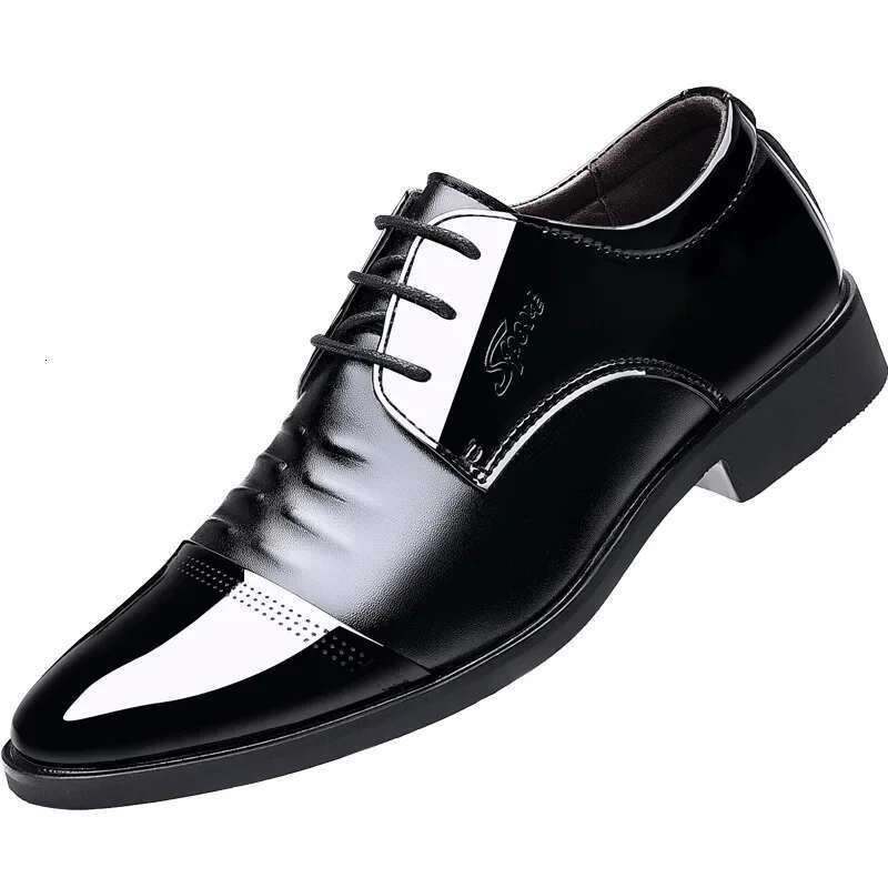 Dress Patent Leather Oxford Shoes Male Formal Big Size 38-48 Handsome Men Pointed Toe For Wedding