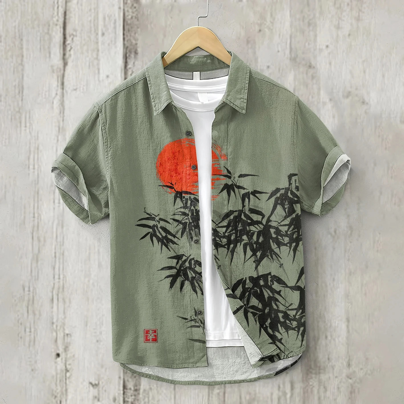 Mens Linen Trend Shirt Small Fish Eat Big Fish Fashion Casual Hawaiian Mens Linen Lining HD 100% Linen Short Sleeve Large Size 250320