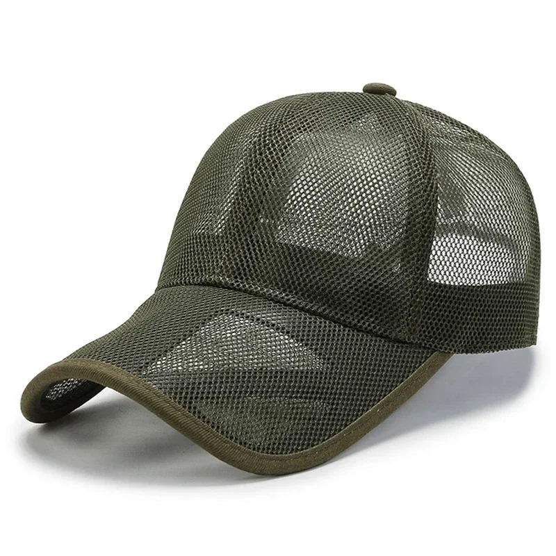 Summer Full Mesh Baseball Cap Quick Dry Cooling Sun Protection Hiking Golf Running Adjustable Hat gorras 250320