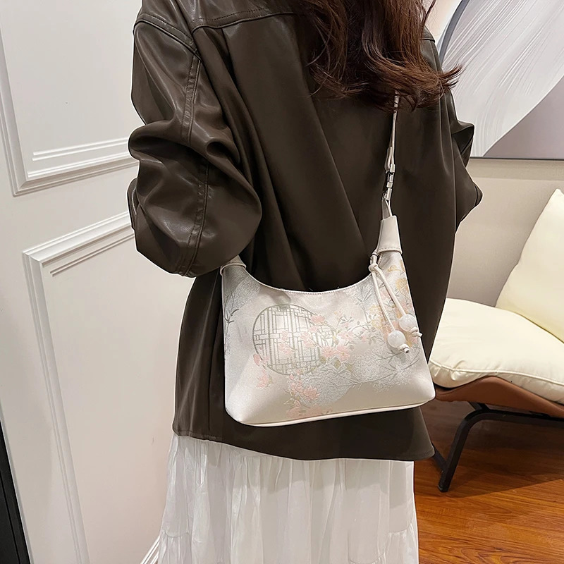 Chinese Style Small Crossbody Bags for Women 2024 er Fashion Handbags and Purses Sweet Shoulder Bag 250314