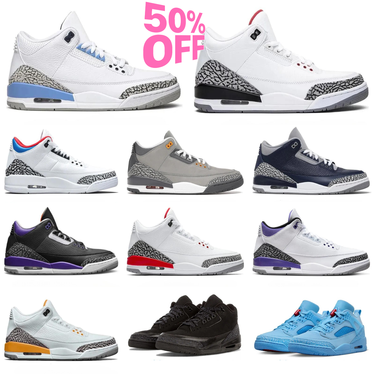 Mens 3 J3 Basketball Shoes Jump 3s White Cement Wizards Fire Red A Ma Maniere FREE THROW LINE Outdoor Sports Lucky Green Desert Elephant Cardinal Trainers Sneakers