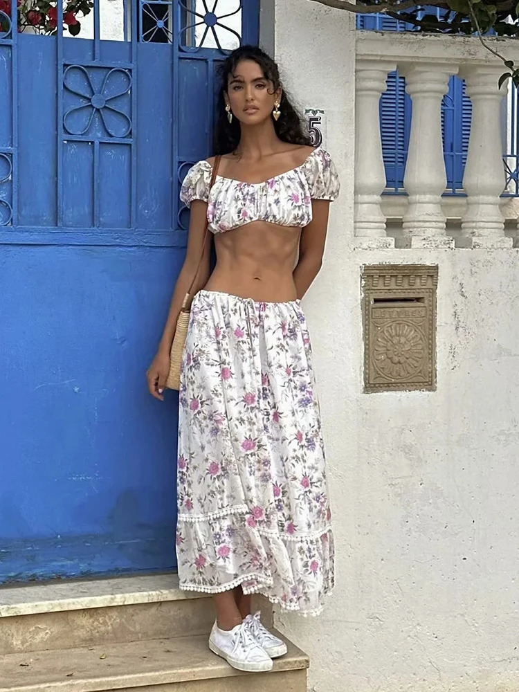 Lace Dress Summer Womens Beach Holiday Sexy Cotton Matching Set Spring White 2-piece Vestidos Womens Set 250318