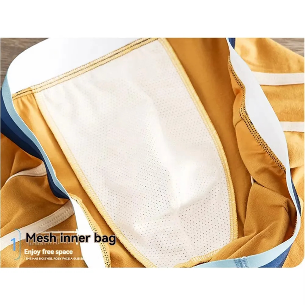 13 PCSPack 7A Antibacterial Big U Mesh Breathable Crotch Mens Panties 100 Cotton Trendy Underpants High Elastic Waist Boxers 250320