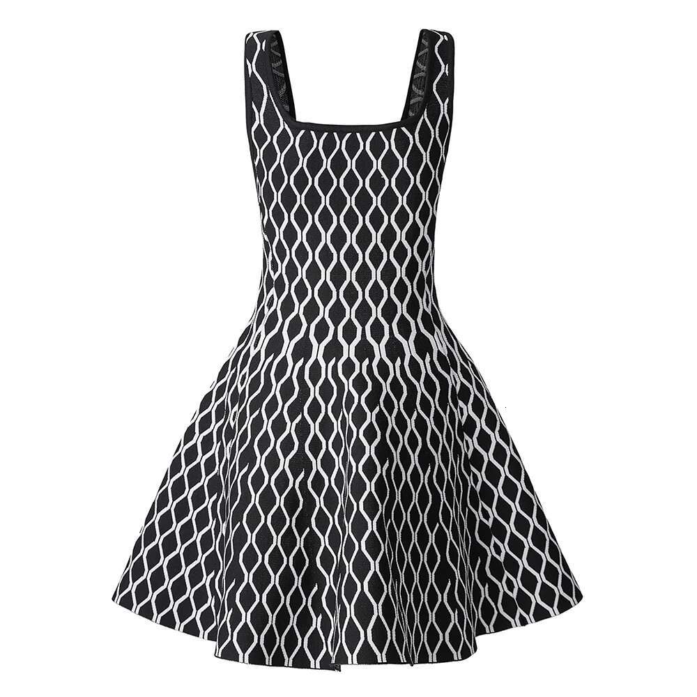 2025 Spring/Summer New Collection Nice Design, High Waist, Large Swing Jacquard Inner Skirt, Fashionable Knitted Dress