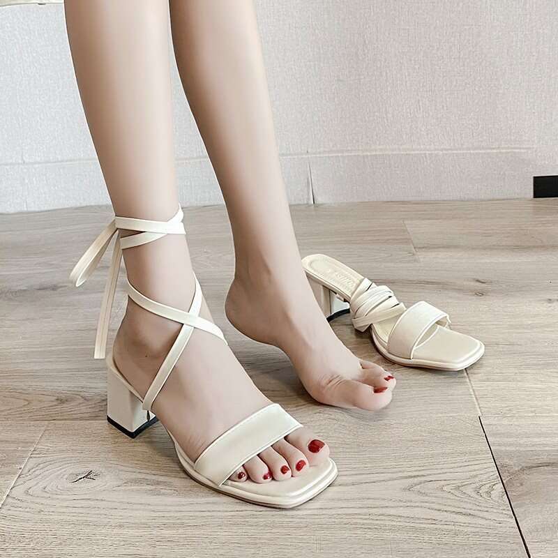 High Heel Summer Dress Thick Heel High Heels Versatile And Fashionable Strap Sandals Women S Style Fairy New Style