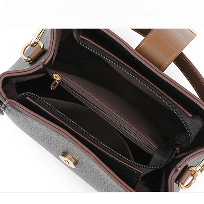 Small Bucket Shoulder Bags For Women er PU Leather Messenger Crossbody Bags Ladies Casual Solid Color Purse Handbag 250314