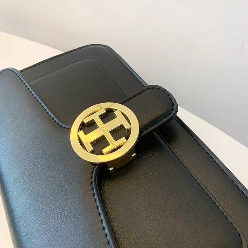 Ladies cross foreskin leather womens bag fashion classic shoulder strap bag solid wild womens handbag shoulder messenger bag Y250319