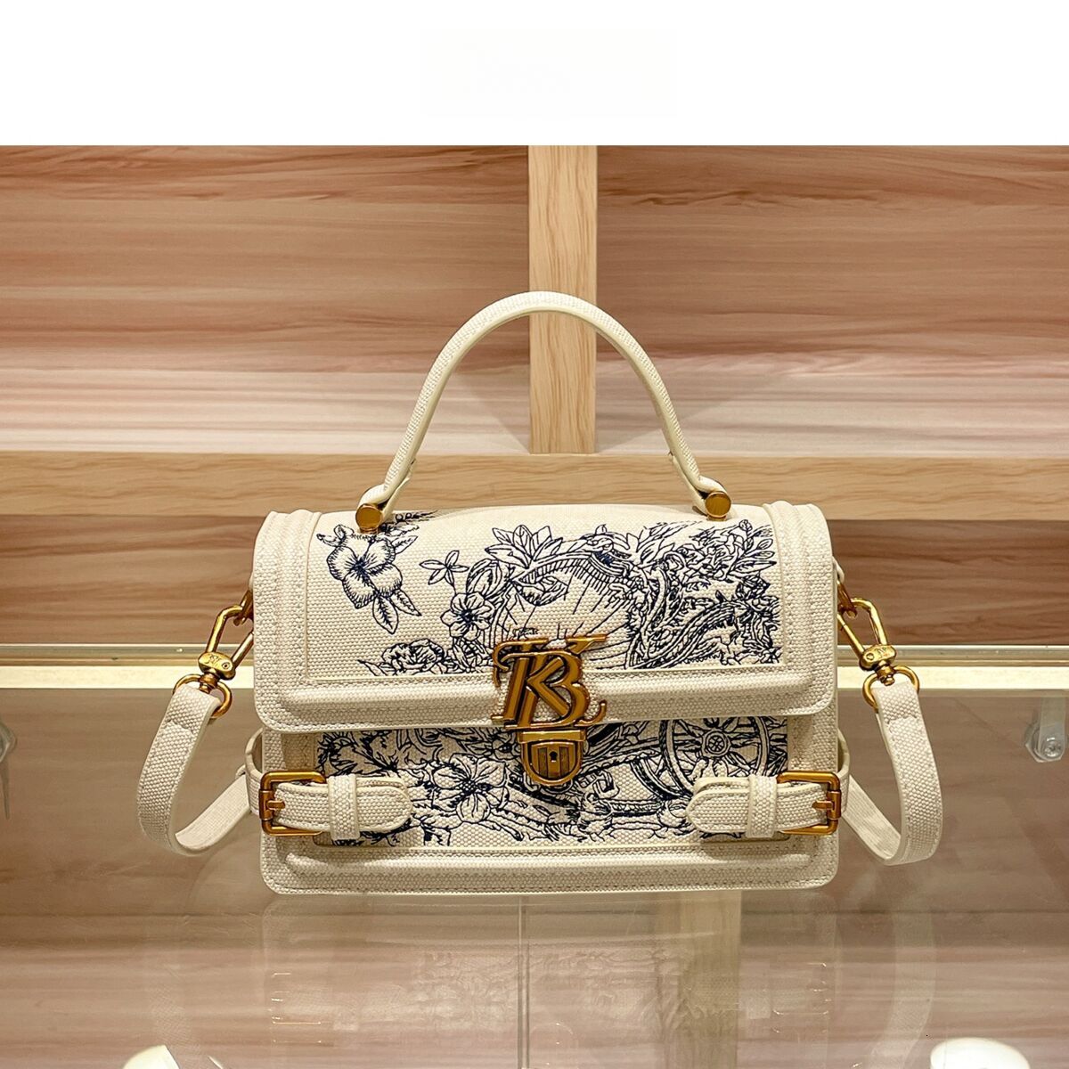 2025S Fashion Designer BANEVANF Princess New Chinese Embroidered Handbag With Female Buckle Fashionable Single Cross Shoulder Small Bag